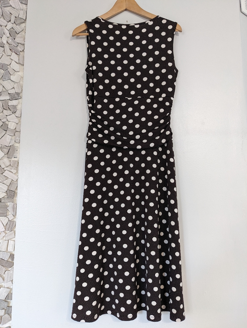 Denver Hayes Dress Dark Brown Women's Medium Maxi Sleeveless Summer Rutched - Picture 4 of 10